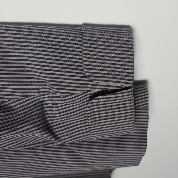 LES COPAINS Striped Blazer Snap Button Closure Jacket in Gray Size 42 - Picture 16 of 16